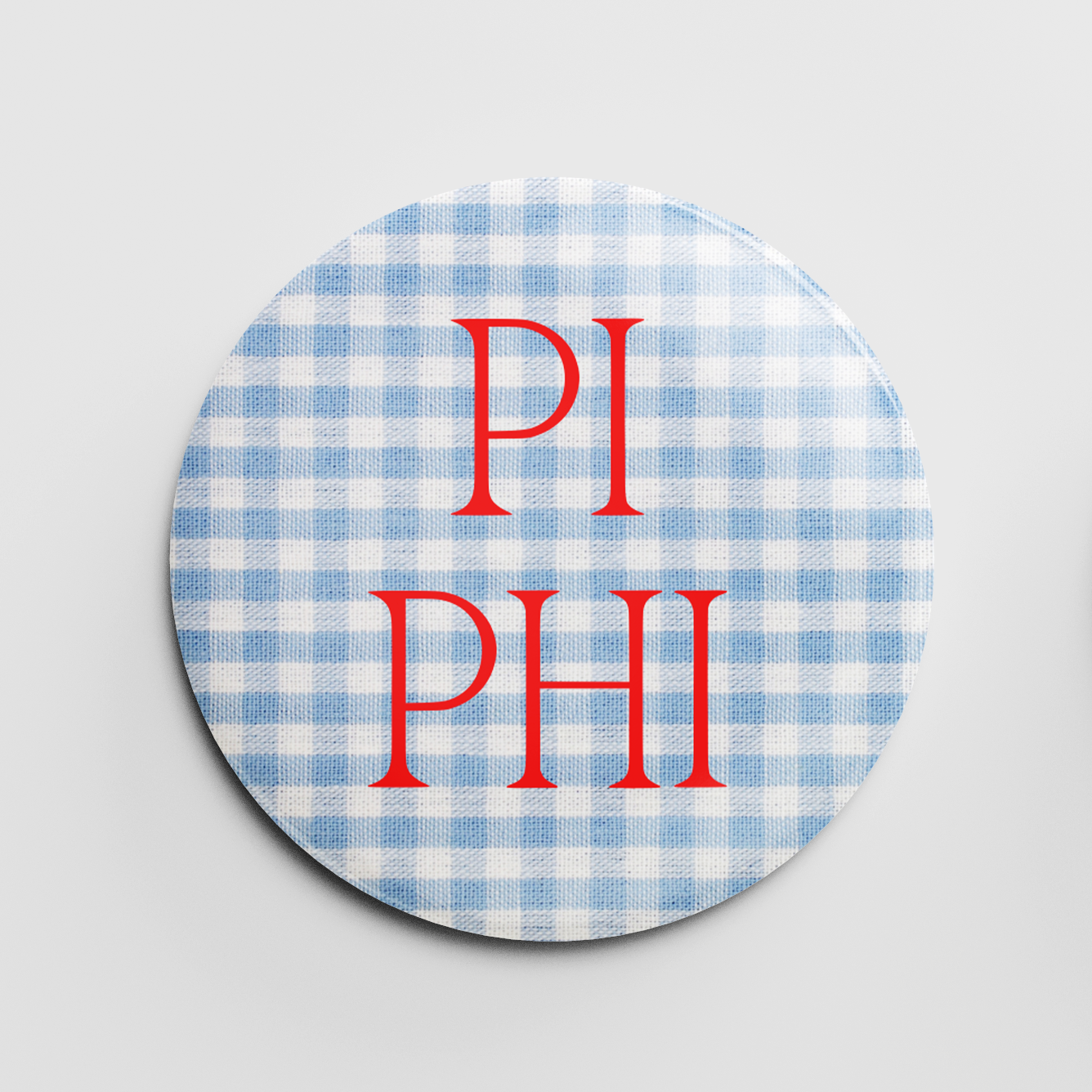 Pi Phi Gingham 2.25" Button