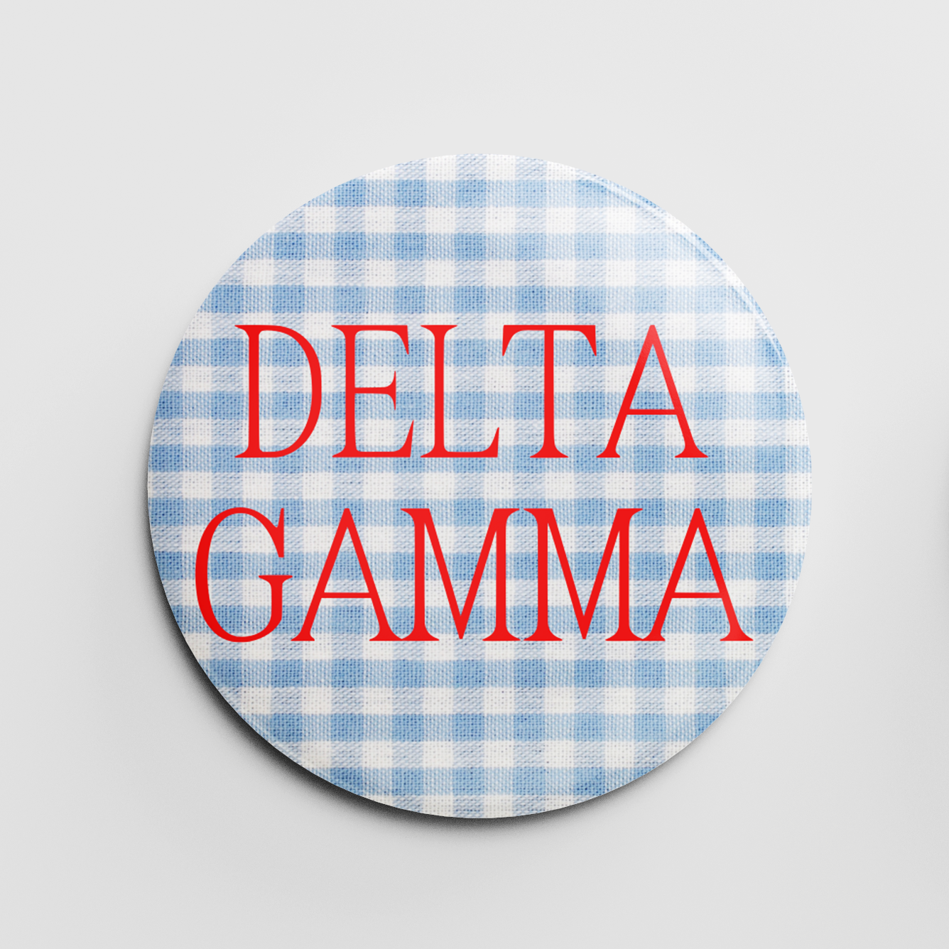 Delta Gamma Gingham 2.25" Button