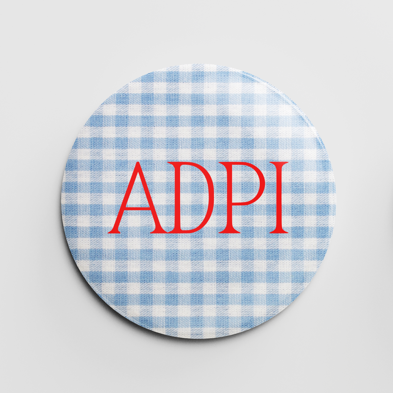 ADPi Gingham 2.25" Button