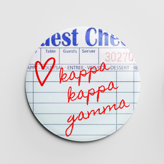 Kappa Kappa Gamma Guest Check 2.25" Button