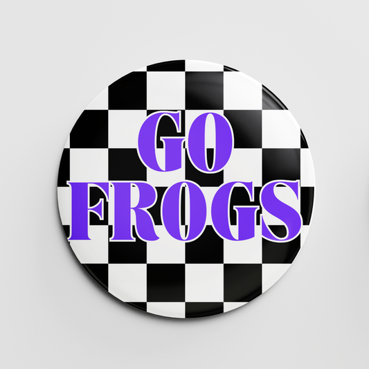 Go Frogs Checkered 2.25" Button