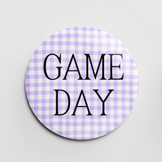 Game Day Gingham TCU 2.25" Button