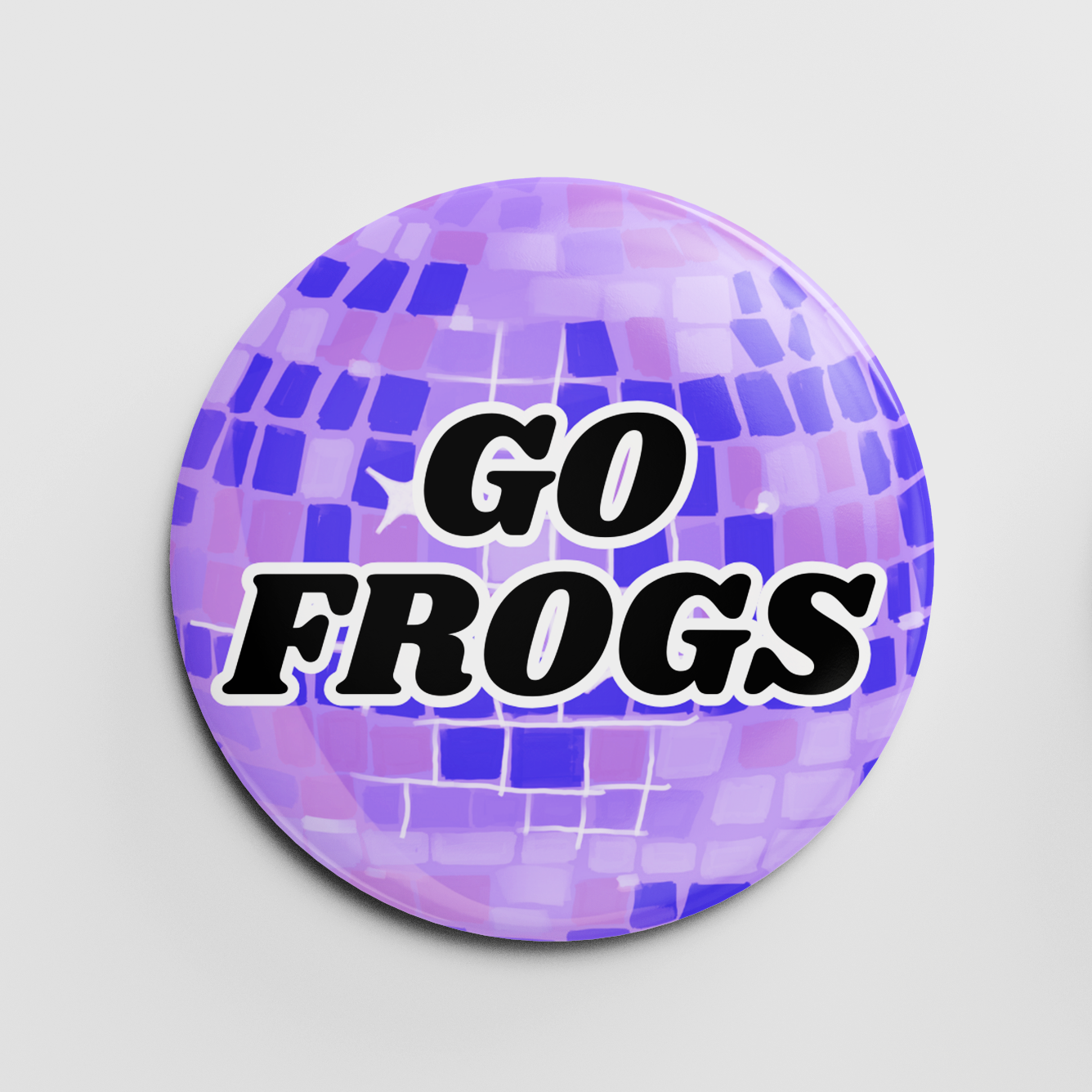 Go Frogs Disco 2.25" Button