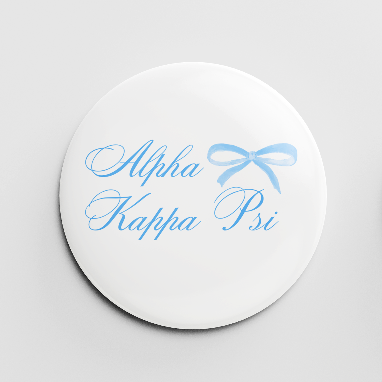 Alpha Kappa Psi Cursive Bow 2.25" Button