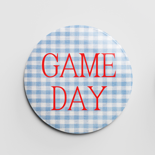 Game Day Gingham 2.25" Button